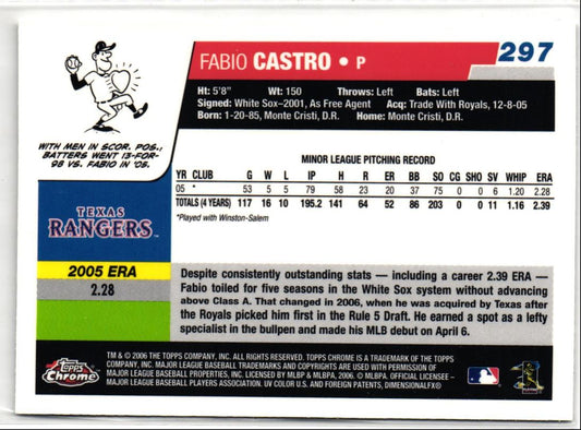 2006 Topps Chrome Fabio Castro