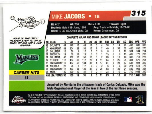 2006 Topps Chrome Mike Jacobs