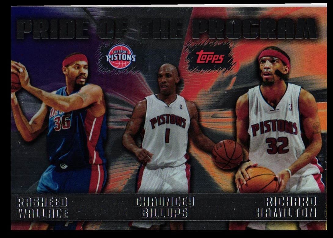 2006 Topps Pride of the Program Rasheed Wallace/Chauncey Billups/Richard Hamilton