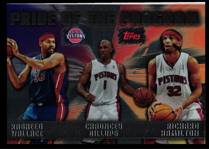 2006 Topps Pride of the Program Rasheed Wallace/Chauncey Billups/Richard Hamilton