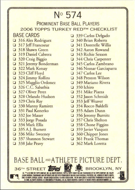 2006 Topps Turkey Red Breaking Up Two