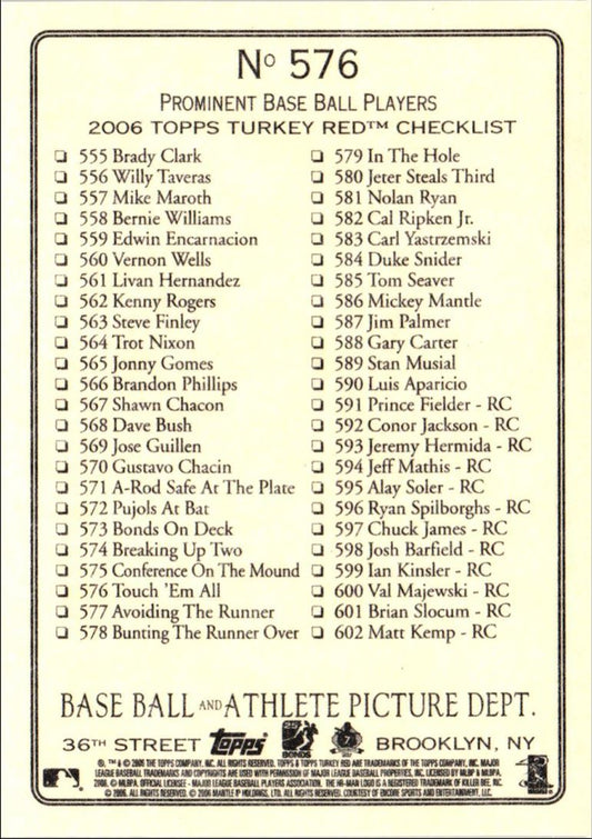 2006 Topps Turkey Red Touch Em All