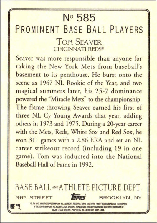 2006 Topps Turkey Red Tom Seaver