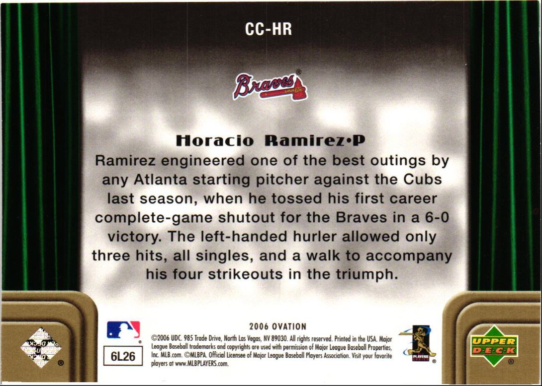 2006 Upper Deck Ovation Curtain Calls Horacio Ramirez