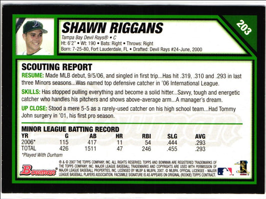 2007 Bowman Shawn Riggans