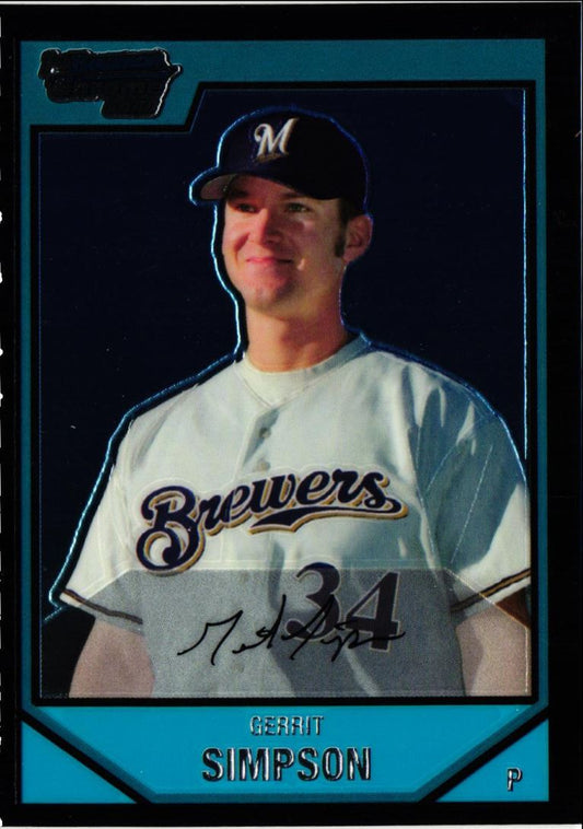 2007 Bowman Chrome Prospects Gerrit Simpson