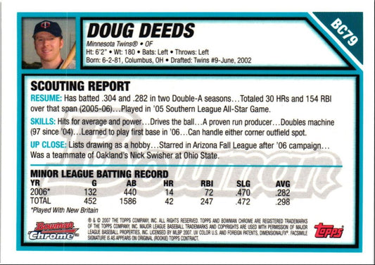 2007 Bowman Chrome Prospects Doug Deeds