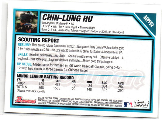 2007 Bowman Draft Picks & Prospects Chin-Lung Hu