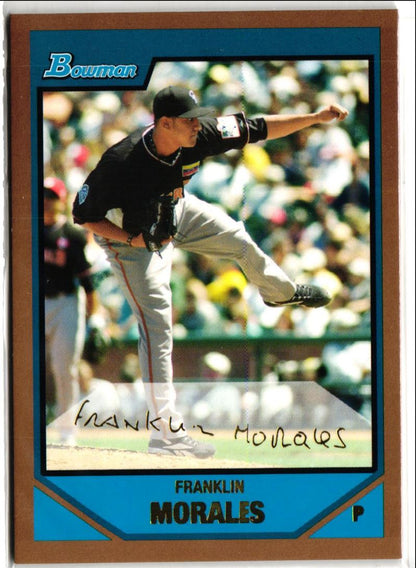 2007 Bowman Draft Picks & Prospects Gold Franklin Morales