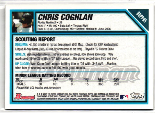 2007 Bowman Draft Picks & Prospects Gold Chris Coghlan