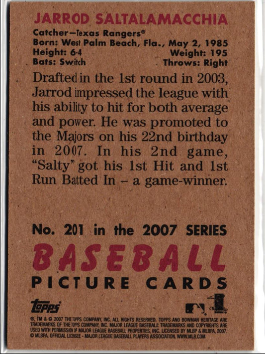 2007 Bowman Heritage Rainbow Foil Jarrod Saltalamacchia