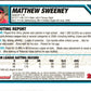 2007 Bowman Prospects Matthew Sweeney