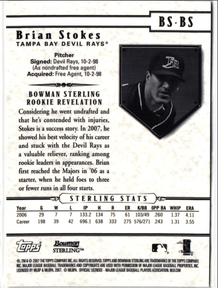 2007 Bowman Sterling Brian Stokes