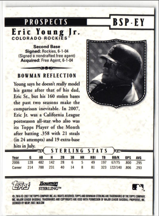 2007 Bowman Sterling Prospects Eric Young Jr.