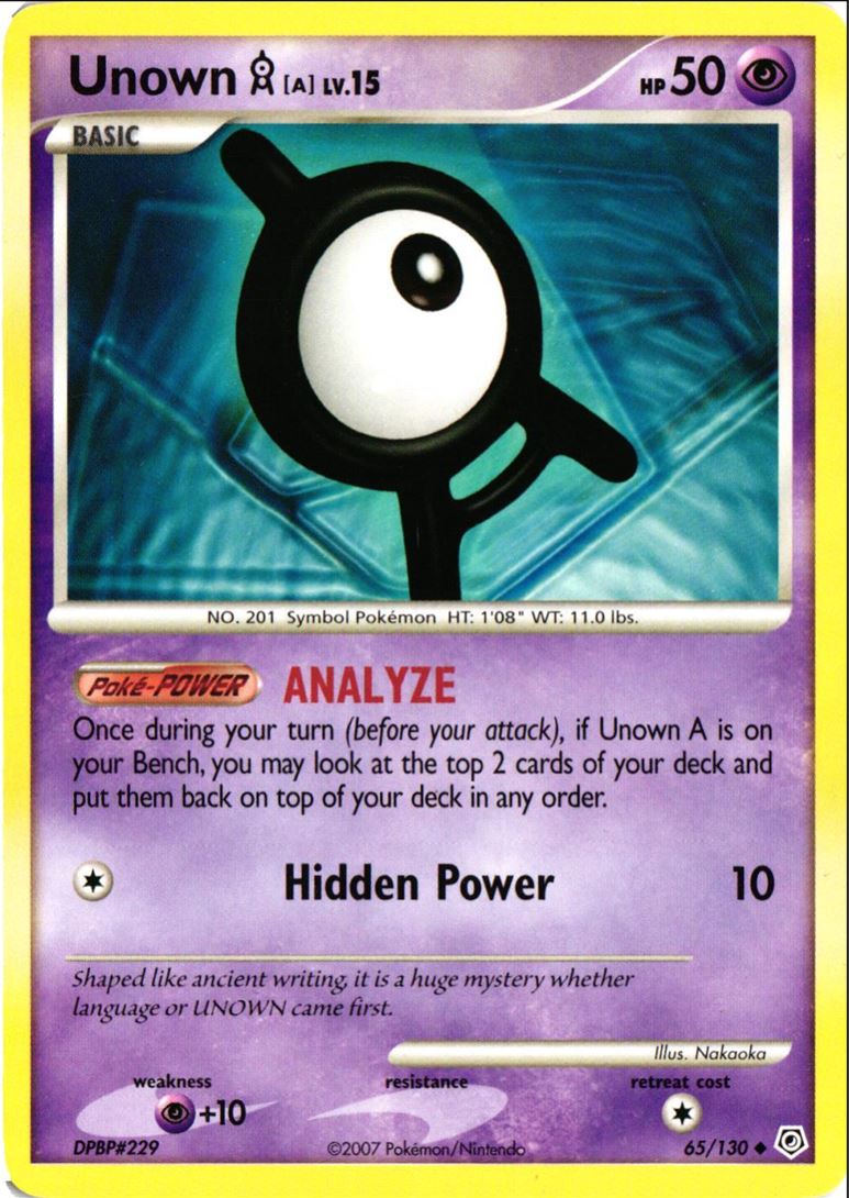 2007 Diamond & Pearl Unown A