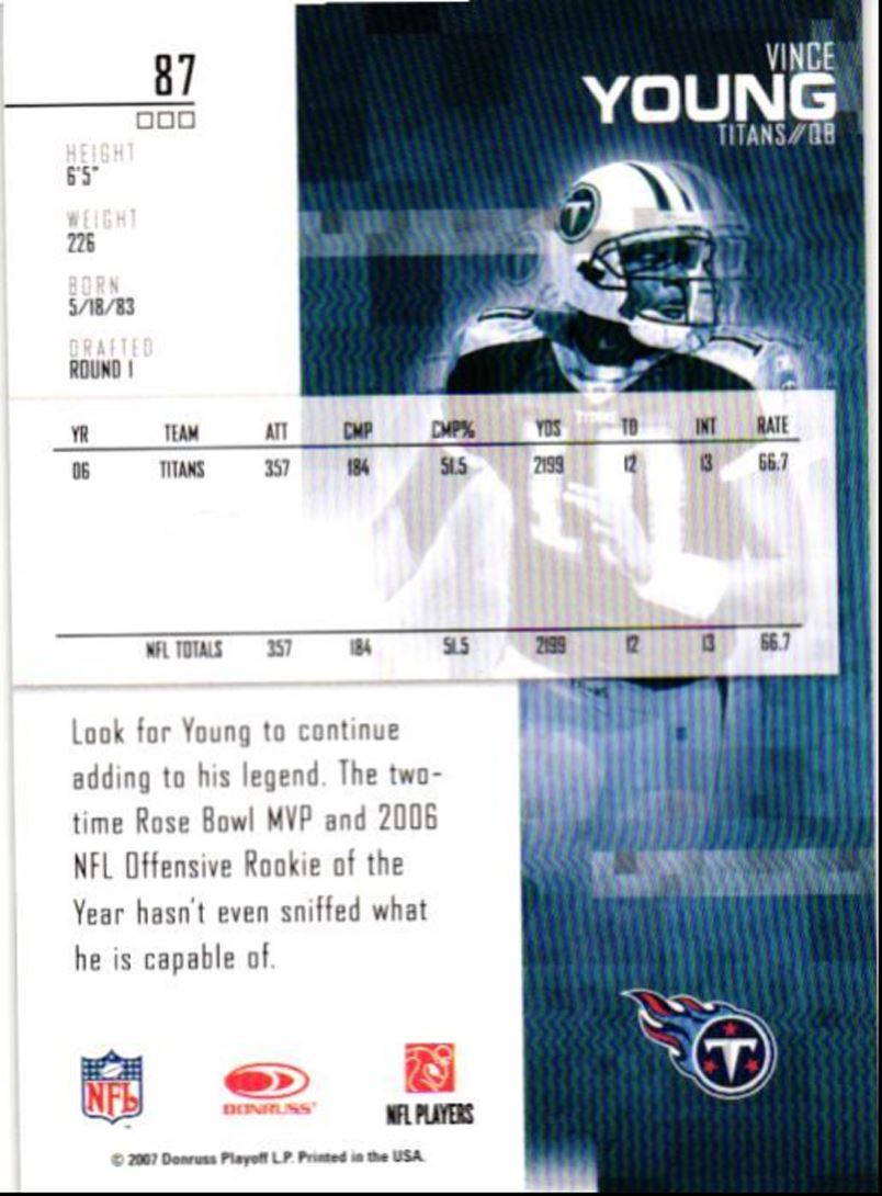 2007 Leaf Rookies & Stars Vince Young