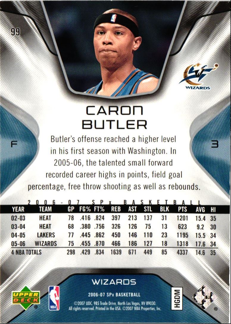 2007 SPx Caron Butler