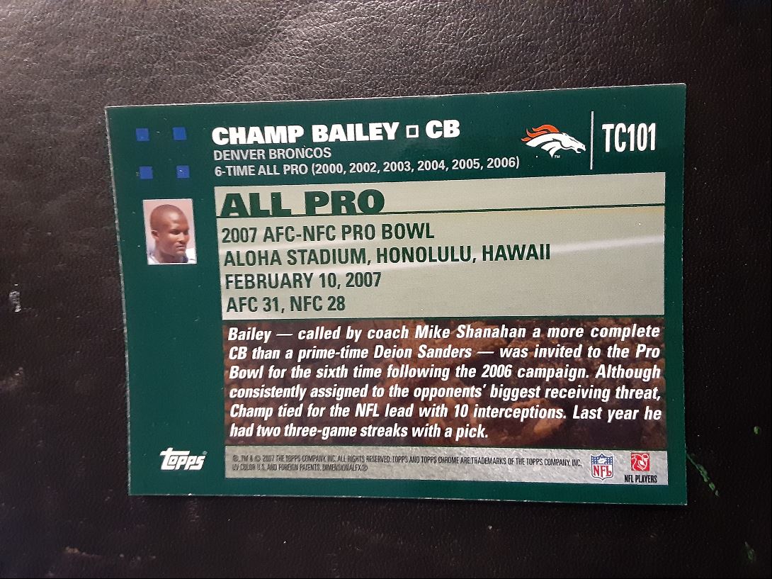 2007 Topps Champ Bailey