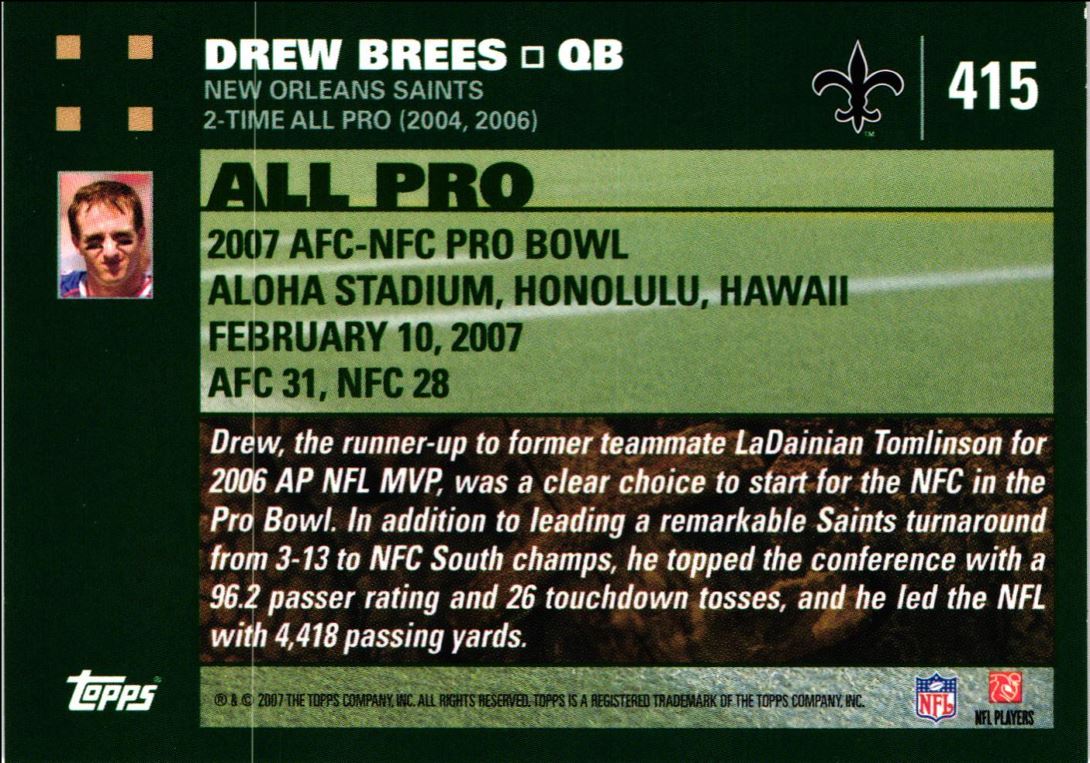 2007 Topps Drew Brees