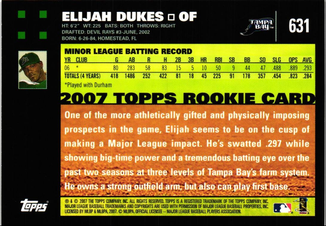 2007 Topps Elijah Dukes