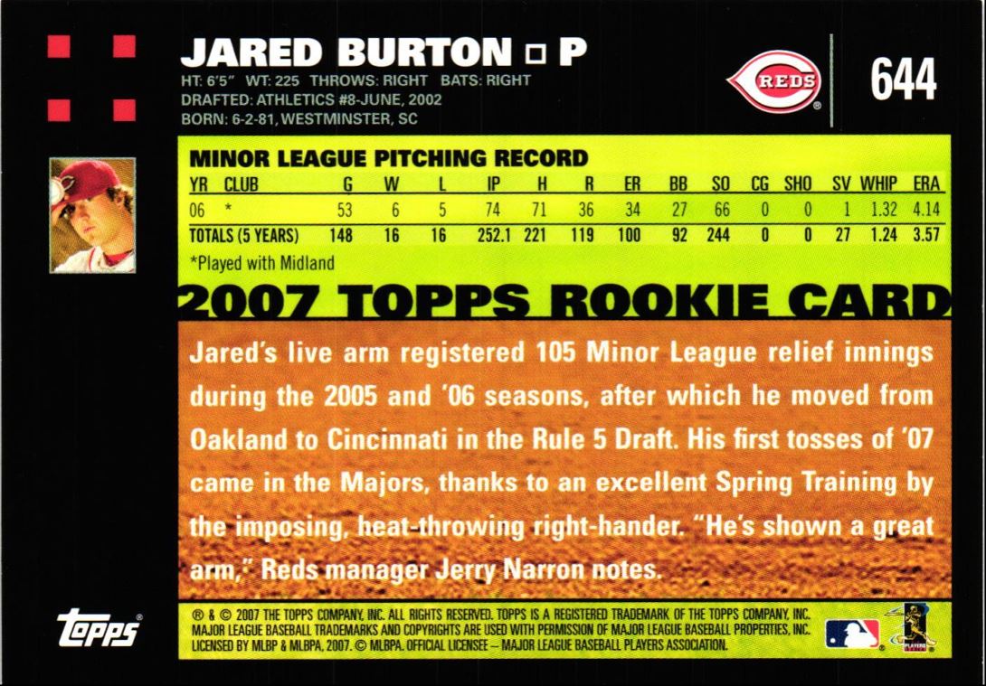 2007 Topps Jared Burton