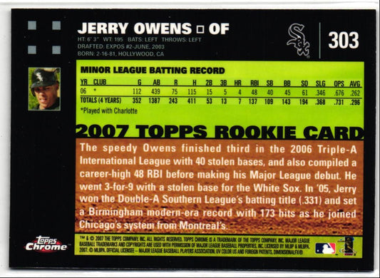 2007 Topps Chrome Jerry Owens