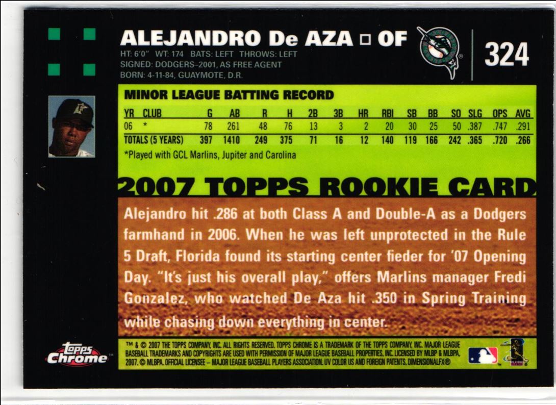 2007 Topps Chrome Alejandro De Aza