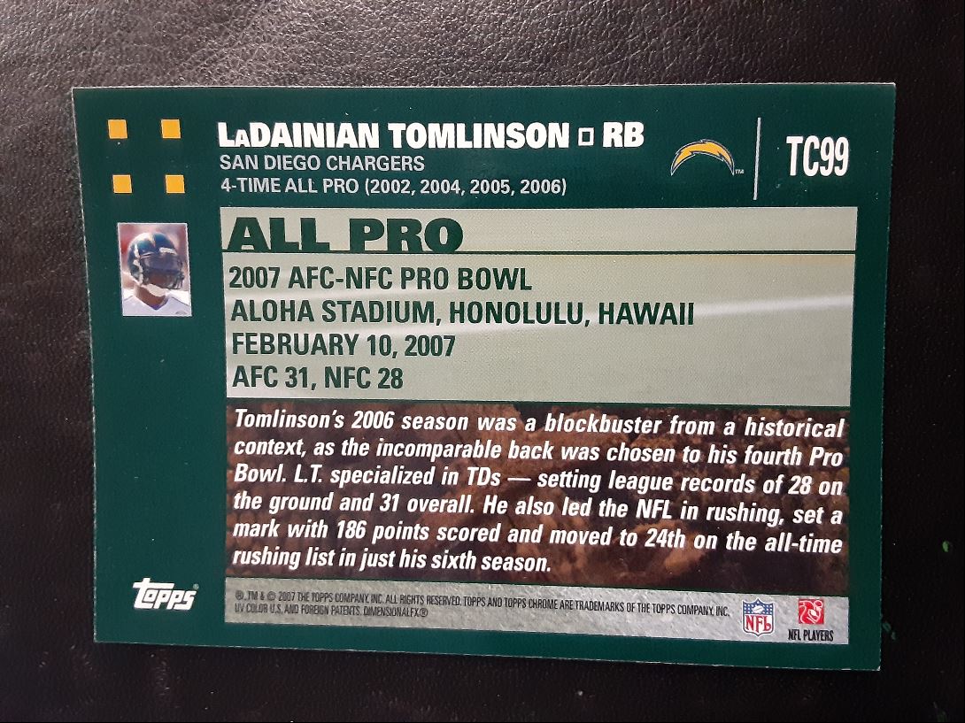 2007 Topps Chrome LaDainian Tomlinson