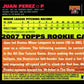 2007 Topps Red Back Juan Perez