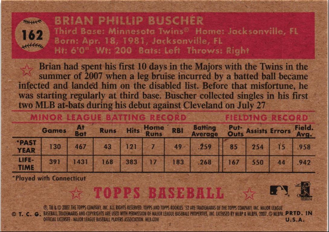 2007 Topps Rookie 1952 Edition Brian Buscher