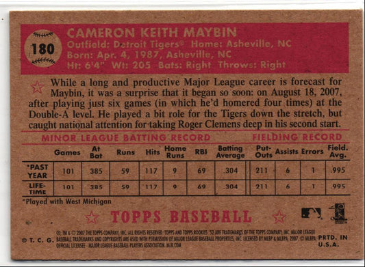 2007 Topps Rookie 1952 Edition Cameron Maybin