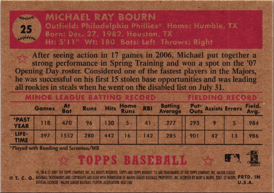 2007 Topps Rookie 1952 Edition Michael Bourn