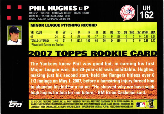 2007 Topps Update & Highlights Phil Hughes