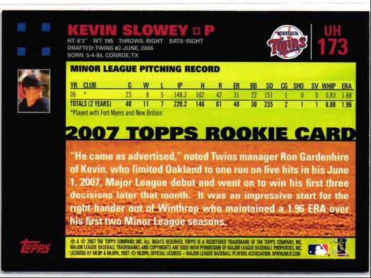 2007 Topps Updates & Highlights Kevin Slowey