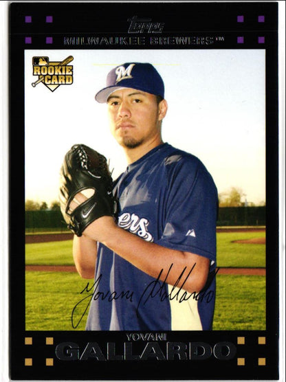 2007 Topps Updates & Highlights Yovani Gallardo