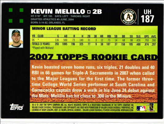 2007 Topps Updates & Highlights Kevin Melillo