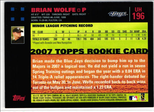 2007 Topps Updates & Highlights Brian Wolfe