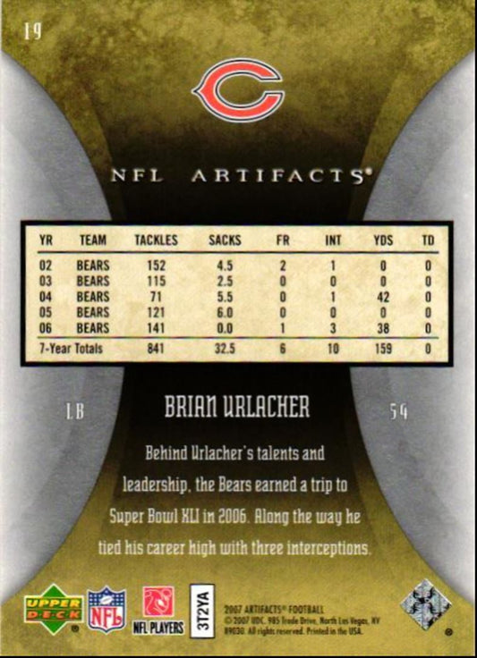 2007 Upper Deck Artifacts Brian Urlacher