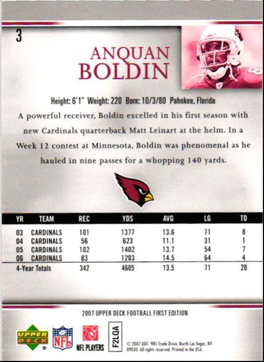 2007 Upper Deck First Edition Anquan Boldin