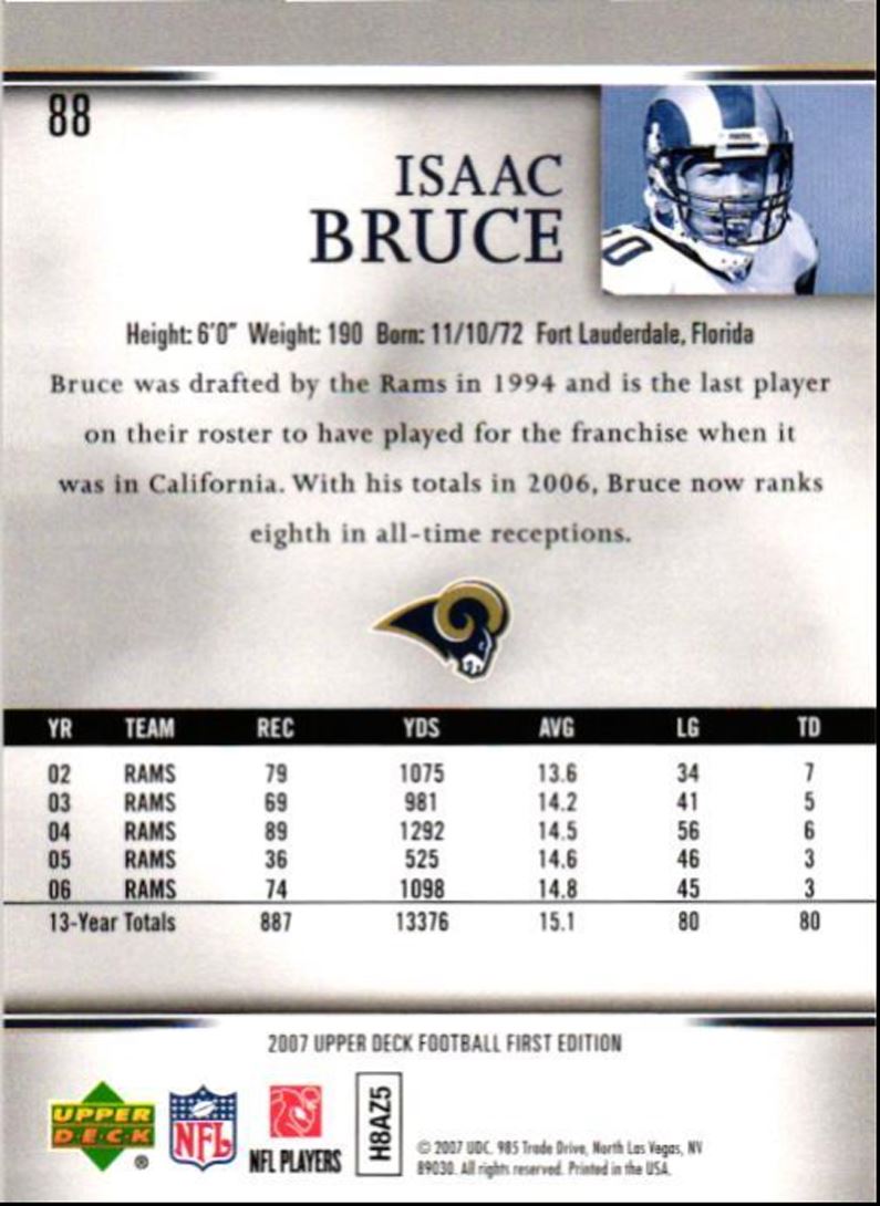 2007 Upper Deck First Edition Isaac Bruce