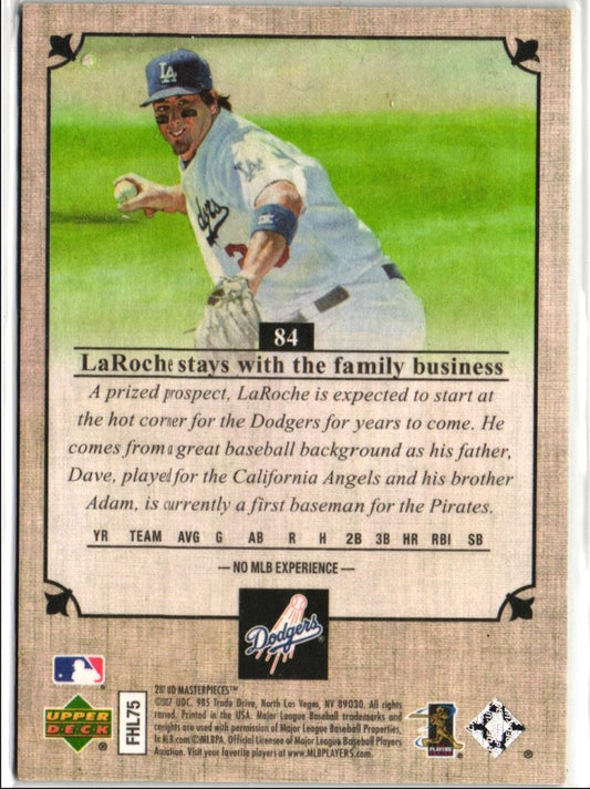 2007 Upper Deck Masterpieces Green Linen Andy LaRoche