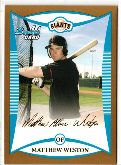 2008 Bowman Prospects Matthew Weston