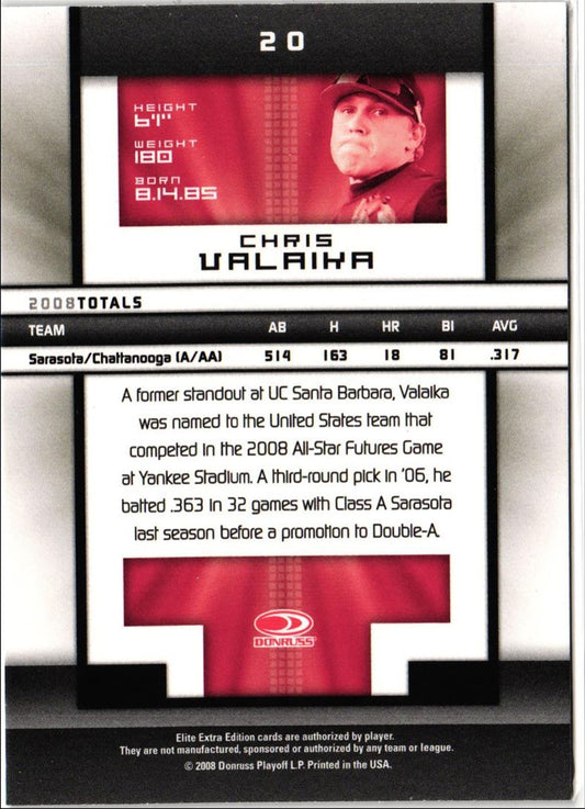 2008 Donruss Elite Extra Edition Chris Valaika