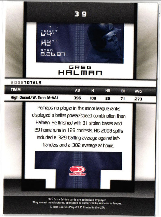 2008 Donruss Elite Extra Edition Greg Halman