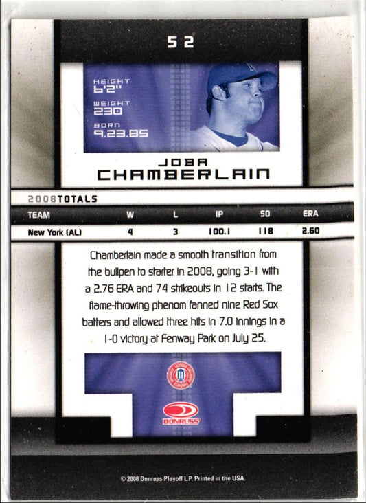 2008 Donruss Elite Extra Edition Joba Chamberlain