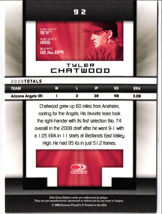 2008 Donruss Elite Extra Edition Tyler Chatwood