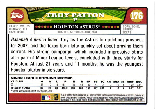 2008 Topps Troy Patton