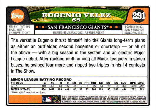 2008 Topps Eugenio Velez