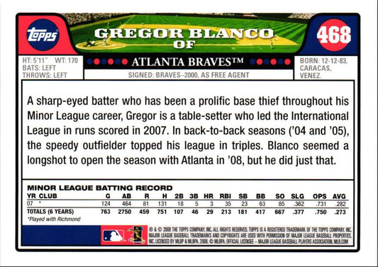 2008 Topps Gregor Blanco