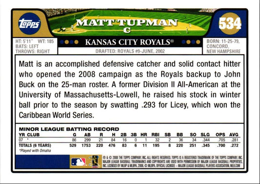 2008 Topps Matt Tupman